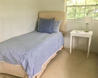 Custom Twin Headboard 
Mattress by Beautyrest
Linens by Serena and Lily 
(Total 4 Twin Beds) 
