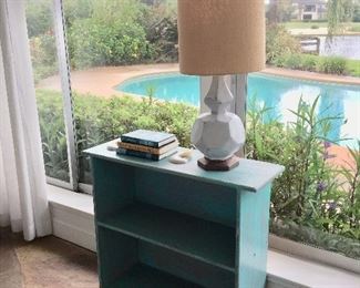 Painted Bookcase - Table Lamp .....