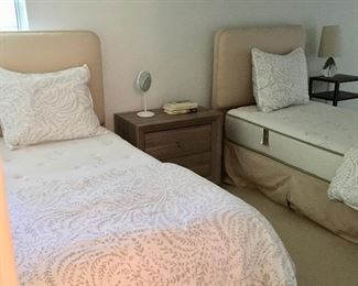Custom Twin Headboards 
Duvets by Serena & Lily 