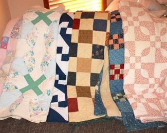 Quilts-some hand-stitched