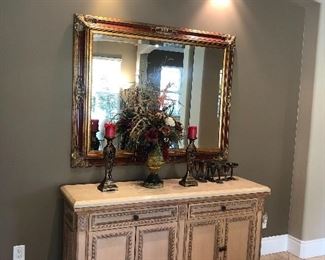 Sideboard and Mirror 