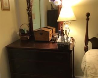 Antique Mahogany dresser and mirror.  Stunning details!