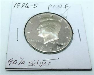 Lot 016
1996S Silver half dollar 90%