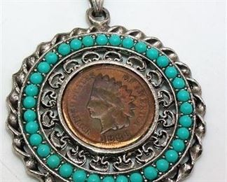 Lot 022
1888 Indian Head penny pendant