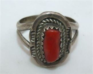 Lot 110
Sterling Coral ring