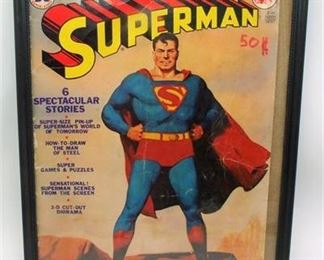 Lot 116
Framed Large Superman Comic Book