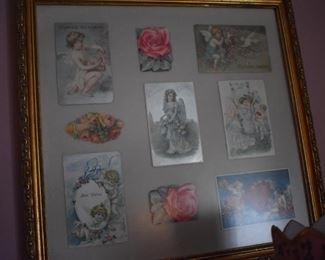 Collectible Cards encased in Beautiful Gold Filigree Frame