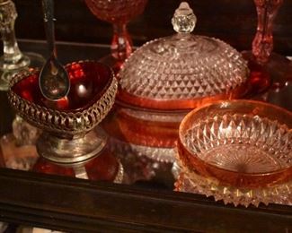 Gorgeous Collectible Cranberry Glass includes Fenton Glass