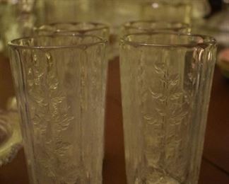 EPAG Drinking Glasses in Grape and Cable relief design