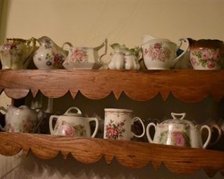 Beautiful Collection of Antique Creamers and Lidded Sugar Bowls
