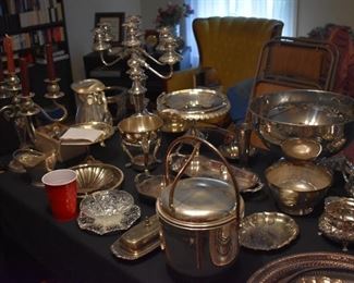 Lots of Beautiful Antique and Vintage Silver Items in this sale! Notice the Gorgeous Candelabras and Much Much More!