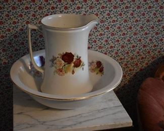 Antique Pitcher and matching Bowl 