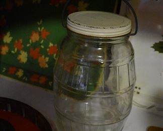 Close up of Pickle Jar with Wire Bale