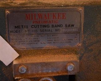 Milwaukee Pneumatic Metal Cutting Band Saw