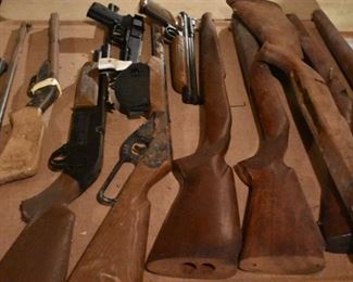 Vintage BB Guns, Cork Rifle Air Guns and Rifle Stocks and Barrels