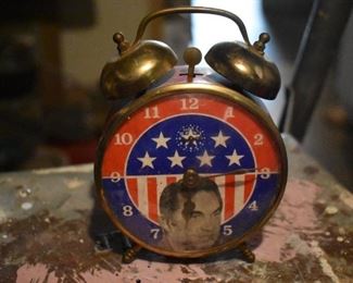 Political Collectible: George Wallace Alarm Clock made by the LUX Time Division, Lebanon, TENN., USA