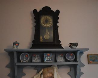 Antique Gingerbread Mantle Clock, Wedgewood Jasperware and more!