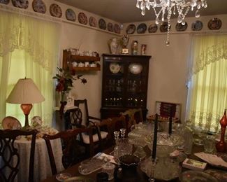 Overview of a few of the Antique Furniture and Collectible Items in the Dining Room