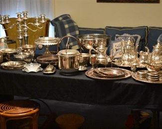 Everything is Vintage Silver on this table both Silverplate and Sterling