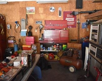 Tool Chest, Tools, Metal Car Collection, Welder, Compressors, Pressure Washer, and Much Much More!