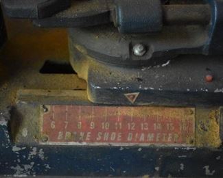 Vintage Brake Shoe Diameter Machine