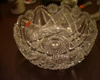 Beautiful Early American Brilliant Cut Glass Bowl