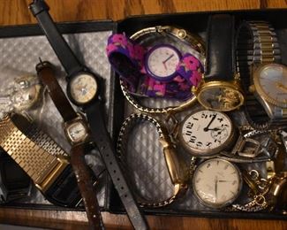 Antique Pocket Watch Collection and Vintage Men's and Women's Wrist Watches