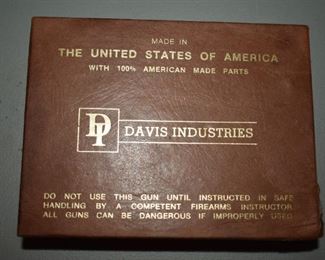 Davis Industries Model P-390, Cal-.380 Auto, 3" Barrel, 5 Rd. Mag. with it's original box!