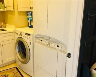 LG front load washer and Maytag Neptune dryer with hanging drying chamber