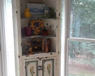 Painted corner cabinet