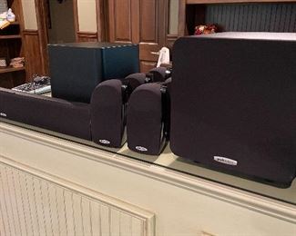 Polk soundbar and speakers