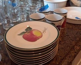 Crate and Barrel fruit plates