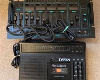 This is a Radio Shack sound mixer and Tiffen Pro Dissolve tape deck. https://ctbids.com/#!/description/share/953395
