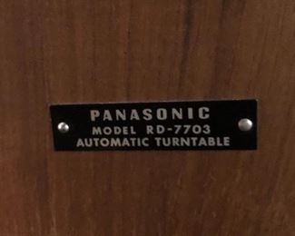 Panasonic Model RD-7703 Turntable