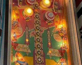 1967 Williams Lunar Shot Pinball Machine Vintage Original Pin Ball 69x24.5x55in HxWxD
