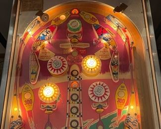 1967 Williams Lunar Shot Pinball Machine Vintage Original Pin Ball 69x24.5x55in HxWxD