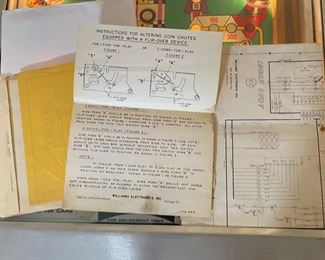 1967 Williams Lunar Shot Pinball Machine Vintage Original Pin Ball 69x24.5x55in HxWxD