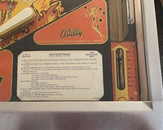 1979 Bally KISS Pinball Machine Vintage Original Pin Ball 69.5in x 30.5x55in HxWxD