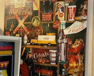 1986 Coca Cola Jigsaw Puzzle Glued	42.5x34.5in	
