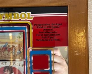 IGT 7 Wild Slot Machine Glass Cigar Card Framed Display 11x22in