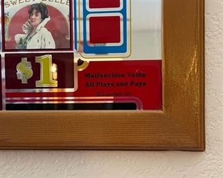 IGT 7 Wild Slot Machine Glass Cigar Card Framed Display 11x22in