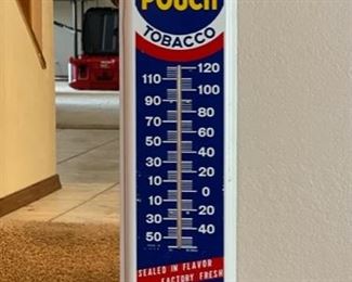 Mail Pouch Chew Tobacco Thermometer Sign Advertising 38.75x8.25in