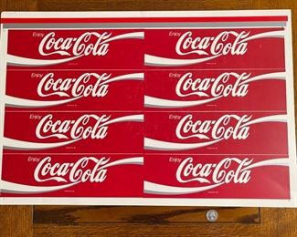 1980s Coca Cola Full Label Sheet Coke 17x26in