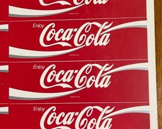 1980s Coca Cola Full Label Sheet Coke 17x26in