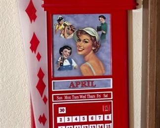 Coca Cola 50s Perpetual Calendar Bradford Exchange Coke 26x15x2in HxWxD