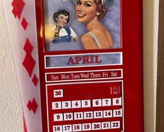 Coca Cola 50s Perpetual Calendar Bradford Exchange Coke 26x15x2in HxWxD