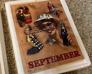 Coca Cola 50s Perpetual Calendar Bradford Exchange Coke 26x15x2in HxWxD