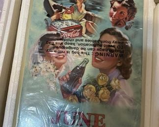 Coca Cola 50s Perpetual Calendar Bradford Exchange Coke 26x15x2in HxWxD