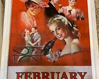 Coca Cola 50s Perpetual Calendar Bradford Exchange Coke 26x15x2in HxWxD