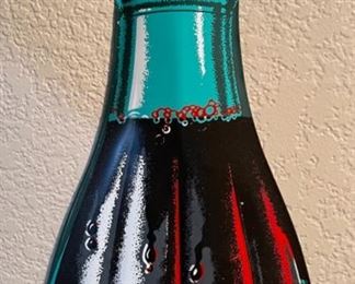 Vintage Coca Cola Bottle Thermometer Sign Coke Advertising 29.5x8.5in HxWxD